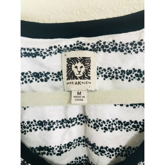 Anne Klein Slub Knit Henley Tee with 3/4 Sleeves, Size M - Picture 2 of 3